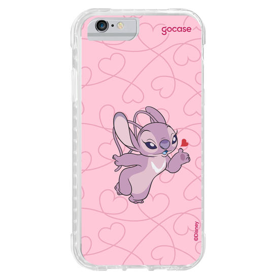 Capinha para celular  Lilo e Stitch - Angel Cupido Coração
