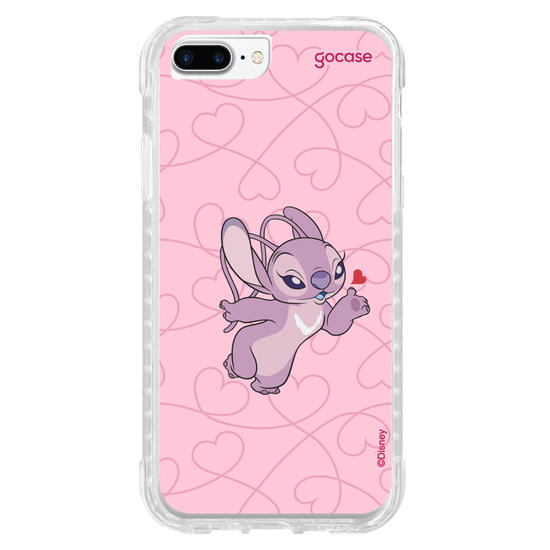Capinha para celular  Lilo e Stitch - Angel Cupido Coração