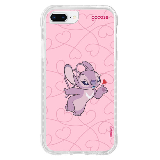 Capinha para celular  Lilo e Stitch - Angel Cupido Coração