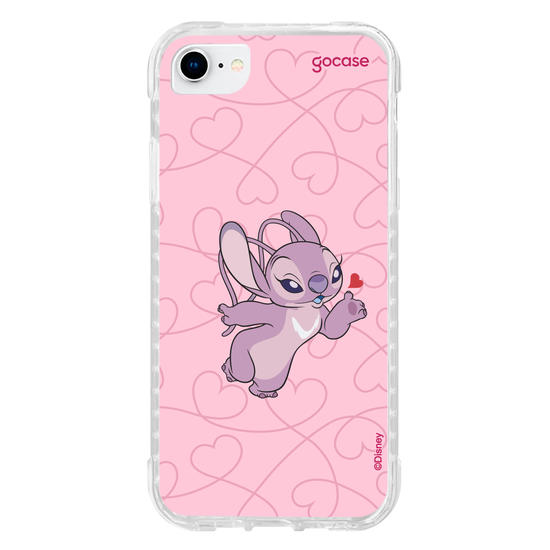 Capinha para celular  Lilo e Stitch - Angel Cupido Coração