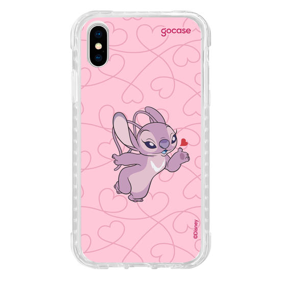 Capinha para celular  Lilo e Stitch - Angel Cupido Coração