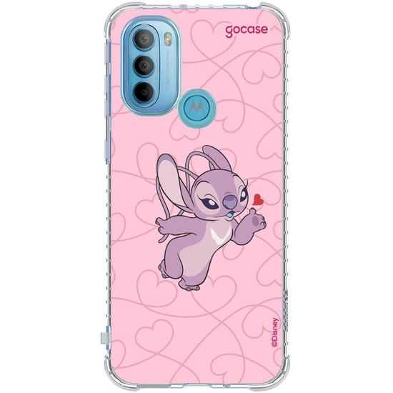 Capinha para celular  Lilo e Stitch - Angel Cupido Coração