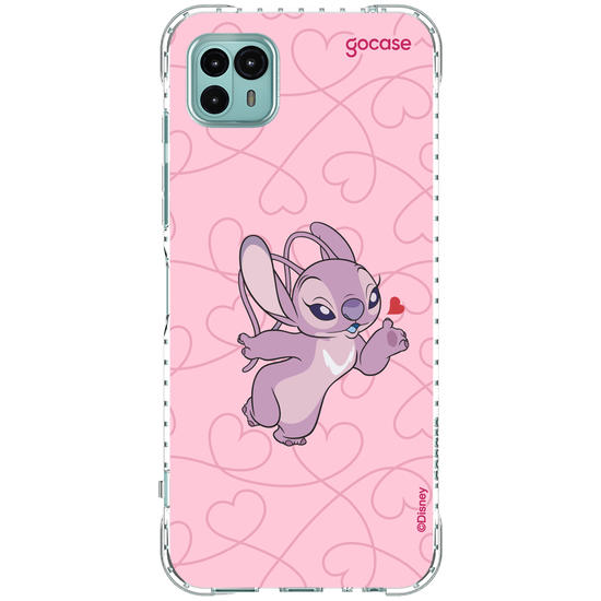 Capinha para celular  Lilo e Stitch - Angel Cupido Coração