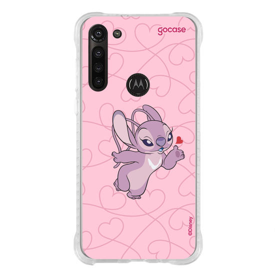 Capinha para celular  Lilo e Stitch - Angel Cupido Coração
