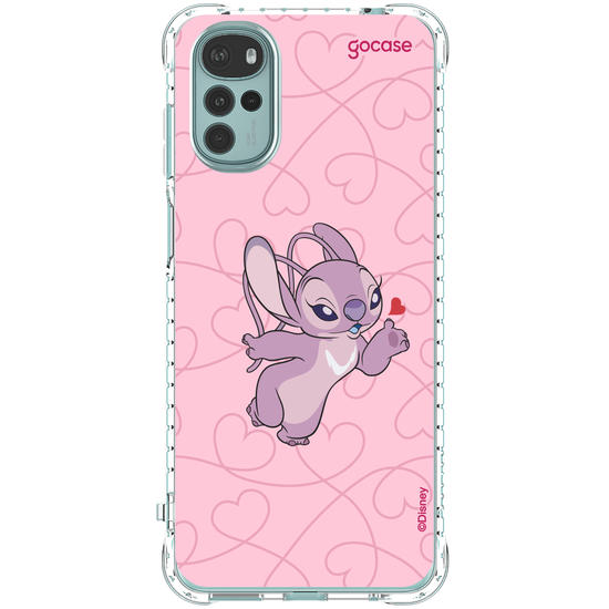Capinha para celular  Lilo e Stitch - Angel Cupido Coração