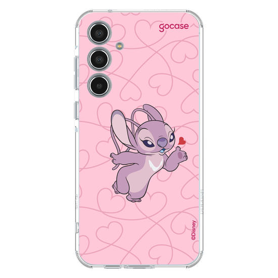Capinha para celular  Lilo e Stitch - Angel Cupido Coração