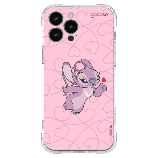 Capinha para celular  Lilo e Stitch - Angel Cupido Coração