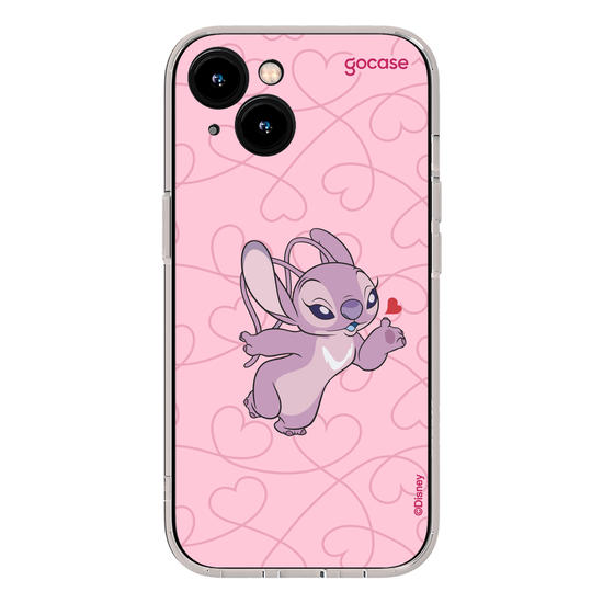 Capinha para celular  Lilo e Stitch - Angel Cupido Coração