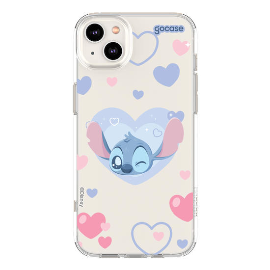 Capinha para celular  Lilo & Stitch - Corações Pastel