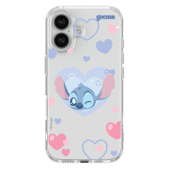 Capinha para celular  Lilo & Stitch - Corações Pastel