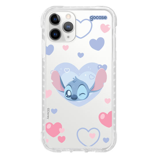 Capinha para celular  Lilo & Stitch - Corações Pastel