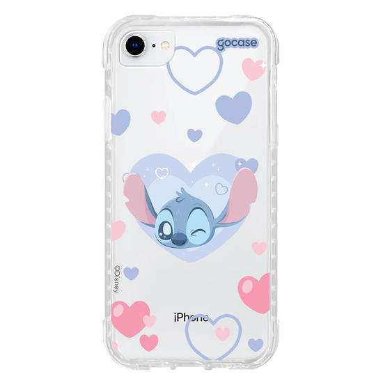 Capinha para celular  Lilo & Stitch - Corações Pastel