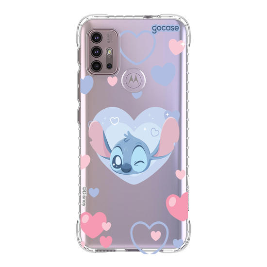 Capinha para celular  Lilo & Stitch - Corações Pastel