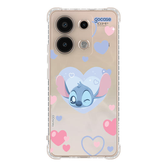 Capinha para celular  Lilo & Stitch - Corações Pastel