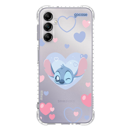 Capinha para celular  Lilo & Stitch - Corações Pastel