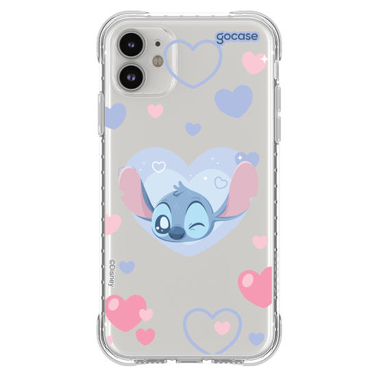 Capinha para celular  Lilo & Stitch - Corações Pastel