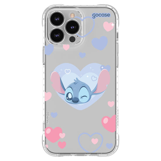 Capinha para celular  Lilo & Stitch - Corações Pastel