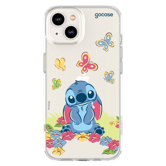 Capinha para celular  Lilo & Stitch - Jardim de Borboletas