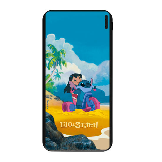 Carregador Portátil Fast Charge - Lilo & Stitch - Motoquinha
