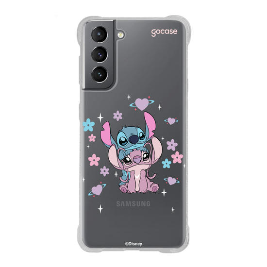 Capinha para celular  Stitch & Angel - Love