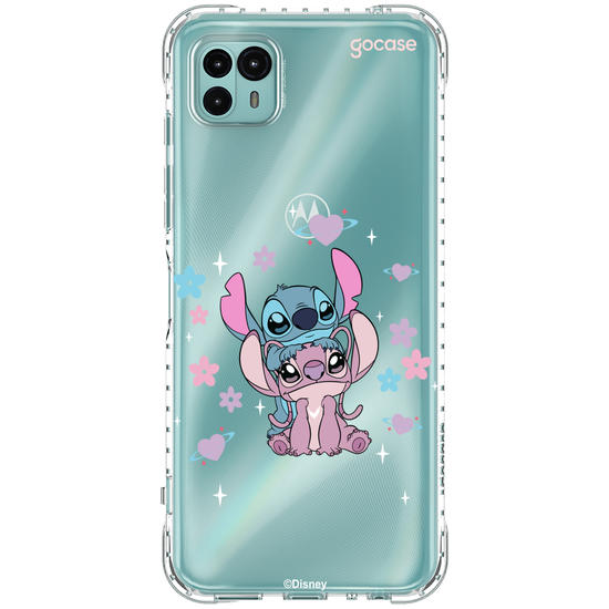 Capinha para celular  Stitch & Angel - Love