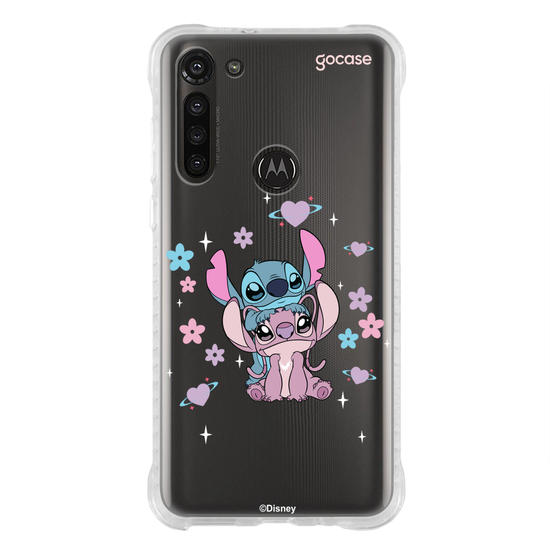 Capinha para celular  Stitch & Angel - Love