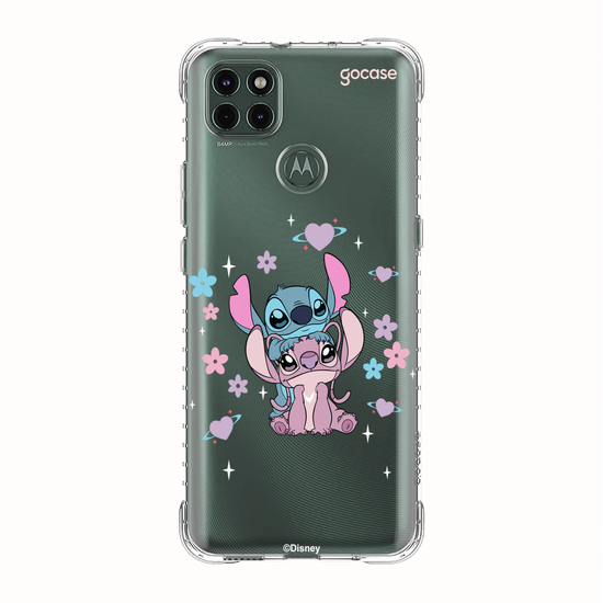 Capinha para celular  Stitch & Angel - Love