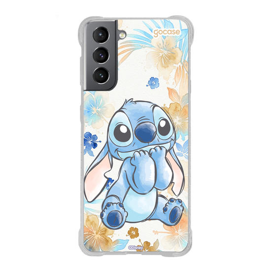 Capinha para celular  Lilo & Stitch - Stitch na Aquarela Tropical