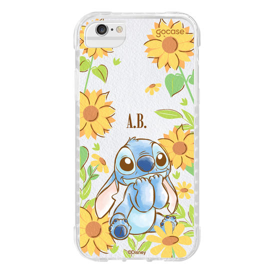 Capinha para celular  Lilo & Stitch - Stitch Fofo Girassóis Aquarela