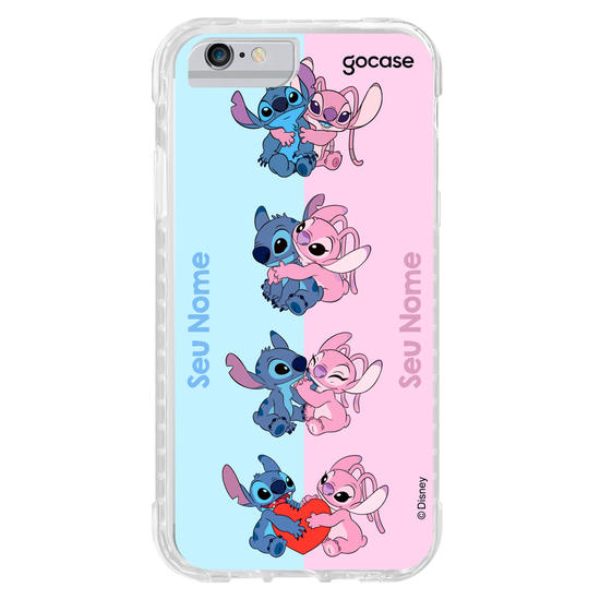 Capinha para celular Lilo & Stitch - Stitch e Angel Amor Brincalhão