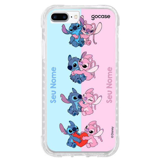Capinha para celular Lilo & Stitch - Stitch e Angel Amor Brincalhão