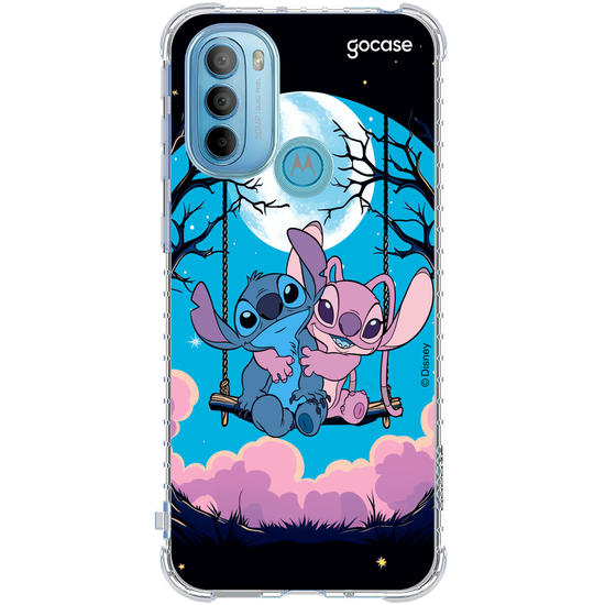 Capinha para celular Lilo & Stitch - Meeting by Moonlight