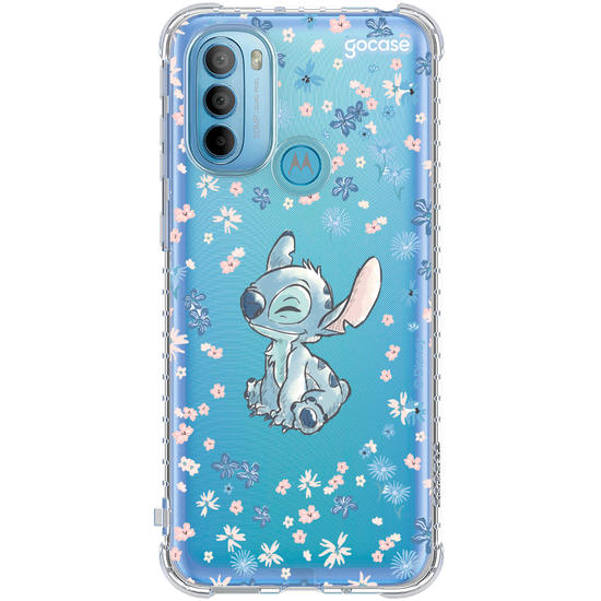 Capinha para celular Lilo & Stitch - Flower Frame