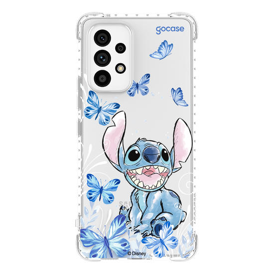 Capinha para celular Lilo & Stitch - Borboletas com Aquarela