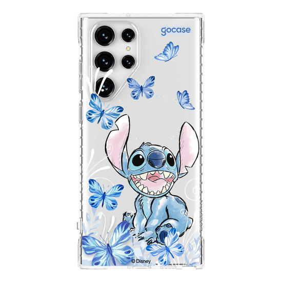 Capinha para celular Lilo & Stitch - Borboletas com Aquarela