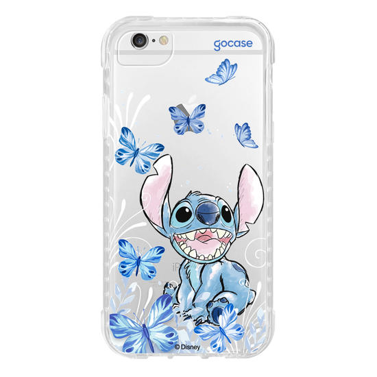 Capinha para celular Lilo & Stitch - Borboletas com Aquarela