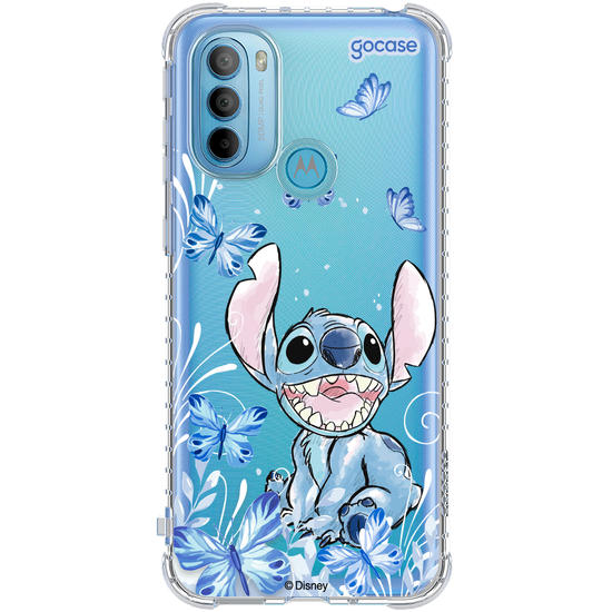 Capinha para celular Lilo & Stitch - Borboletas com Aquarela