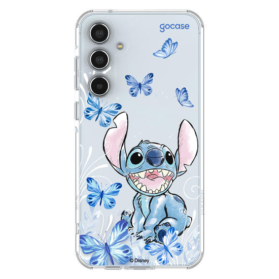 Capinha para celular Lilo & Stitch - Borboletas com Aquarela