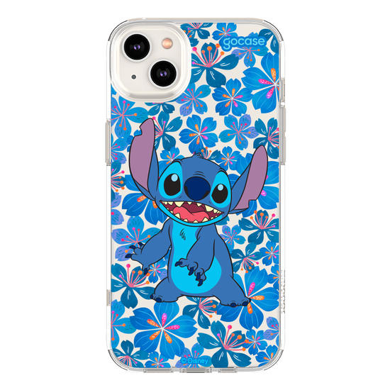 Capinha para celular Lilo & Stitch - Floral Blue Stitch