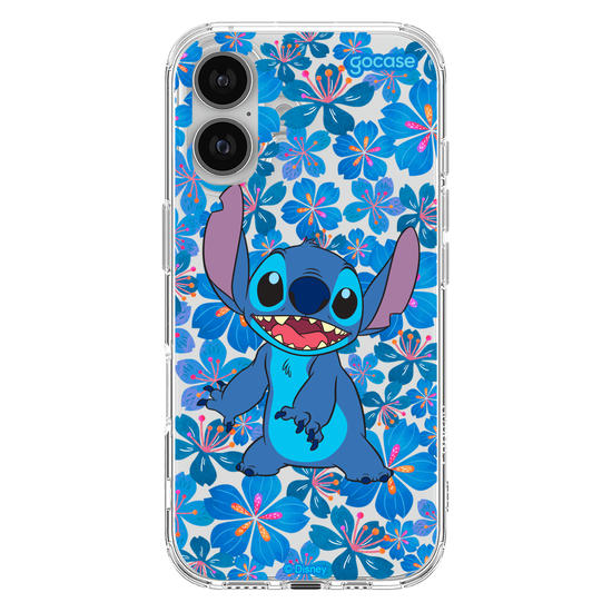 Capinha para celular Lilo & Stitch - Floral Blue Stitch