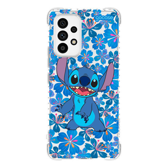 Capinha para celular Lilo & Stitch - Floral Blue Stitch