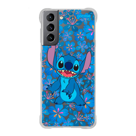 Capinha para celular Lilo & Stitch - Floral Blue Stitch