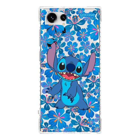 Capinha para celular Lilo & Stitch - Floral Blue Stitch