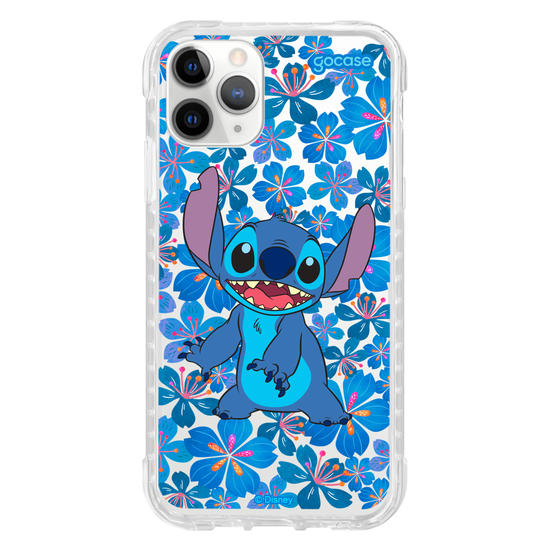 Capinha para celular Lilo & Stitch - Floral Blue Stitch