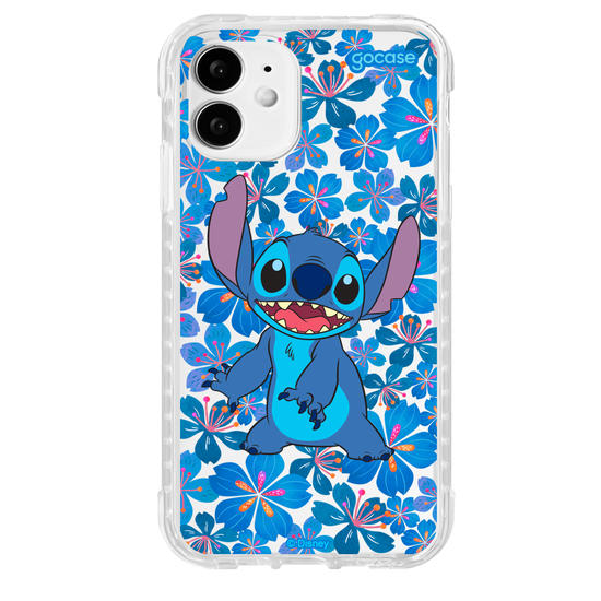 Capinha para celular Lilo & Stitch - Floral Blue Stitch