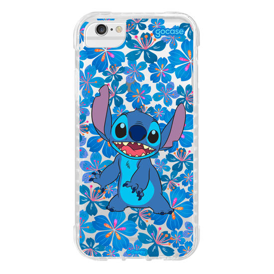 Capinha para celular Lilo & Stitch - Floral Blue Stitch