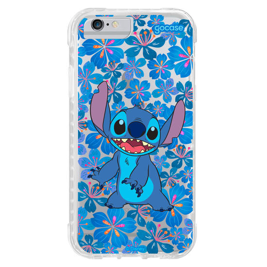 Capinha para celular Lilo & Stitch - Floral Blue Stitch