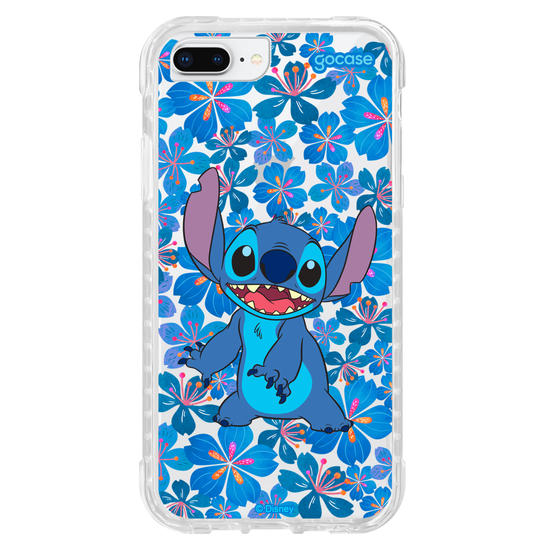 Capinha para celular Lilo & Stitch - Floral Blue Stitch