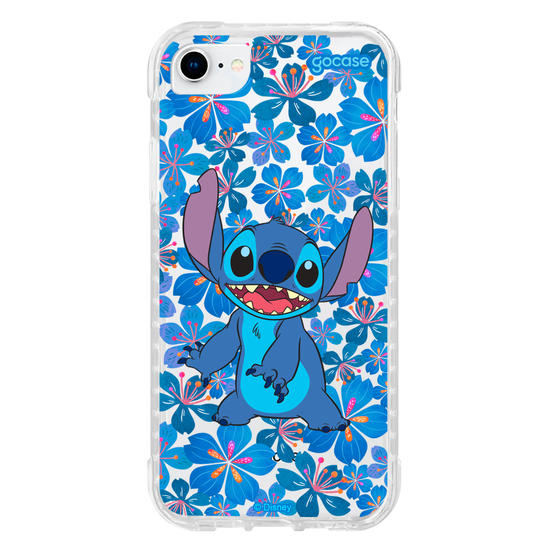 Capinha para celular Lilo & Stitch - Floral Blue Stitch