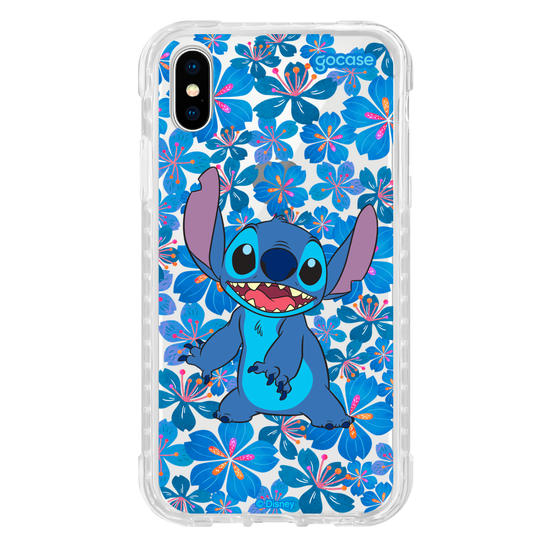 Capinha para celular Lilo & Stitch - Floral Blue Stitch